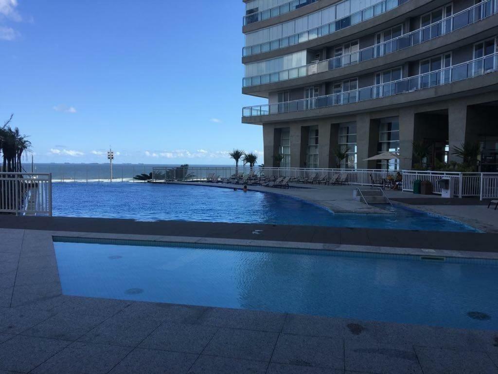 Maravilhoso Apto Vista Mar Jacuzzi Wi Fi Pe Areia ซันโตส ภายนอก รูปภาพ